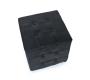 Pouf noir moderne carr&eacute; Angelo