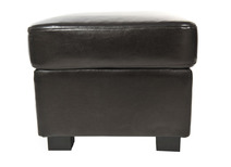 Pouf / repose pied Club cuir marron