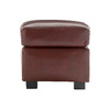 Pouf / repose pied Club cuir marron clair