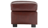Pouf / repose pied Club cuir marron clair
