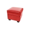 Pouf / repose pied Club cuir rouge