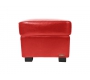 Pouf / repose pied Club cuir rouge