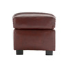 Pouf / repose pieds CLUB cuir marron clair image pub1