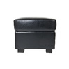 Pouf / repose pieds CLUB cuir noir image pub1