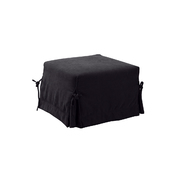 Puf-cama DIEGO de microfibra de color negro image pub1