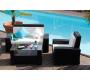 Salon de jardin BORA BORA - 2 fauteuils, 1 canap&eacute; 2 places & 1 table basse - Coloris Noir image 5