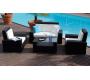 Salon de jardin BORA BORA - 2 fauteuils, 1 canap&eacute; 2 places & 1 table basse - Coloris Noir image 6
