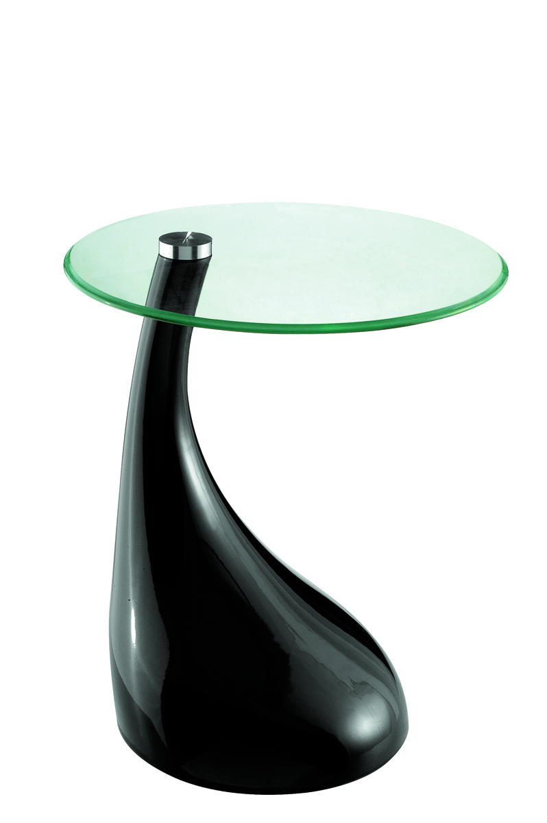 Sellette / bout de canap&eacute; design noir Courbella