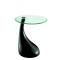 Sellette / bout de canap&eacute; design noir Courbella