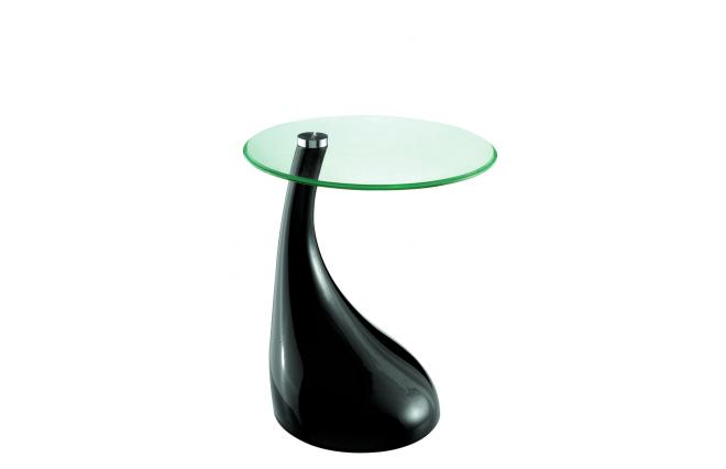 Sellette / bout de canap&eacute; design noir Courbella