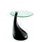Sellette / bout de canap&eacute; design noir Courbella
