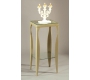 Sellette moderne acier laqu&eacute; et verre tremp&eacute; transparent Baroca