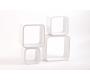 Set de 4 &eacute;tag&egrave;res carr&eacute;es POP coloris blanc