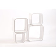 Set de 4 &eacute;tag&egrave;res carr&eacute;es POP coloris blanc image pub1
