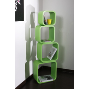 Set de 4 &eacute;tag&egrave;res carr&eacute;es POP coloris vert image pub1