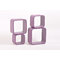 Set de 4 &eacute;tag&egrave;res carr&eacute;es POP coloris violet