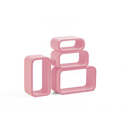 Set de 4 &eacute;tag&egrave;res rectangle POP coloris rose image pub1