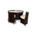 SET FIDJI - 4 Chaises - 1 Table - Couleur Cacao image pub1