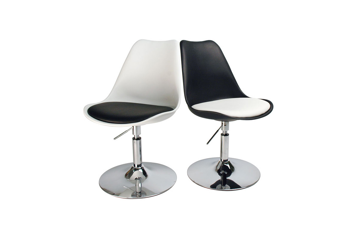 Silla STEEVY de color blanco giratoria y de altura regulable image 1