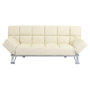 Sofa-cama 3 plazas MANHATTAN color beige y de cuero image pub1