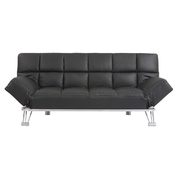 Sofa-cama 3 plazas MANHATTAN color negro y cuero image pub1