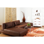 Sof&aacute;-cama  rinconero HOUSTON caf&eacute; de poliuretano image pub1