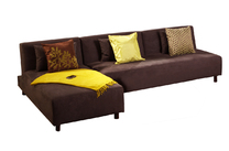 Sof&aacute;-cama rinconero  HOUSTON chocolate de micro fibras  image pub1