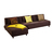 Sof&aacute;-cama rinconero  HOUSTON chocolate de micro fibras  image pub1