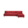 Sof&aacute;-cama rinconero rojo de micro- fibras HOUSTON image pub1