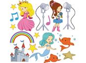 Stickers fille 30x30cm