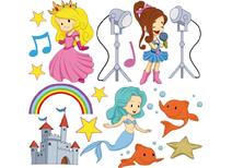 Stickers fille 30x30cm
