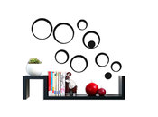 Stickers muraux 3D noirs BUBBLES