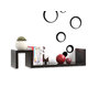 Stickers muraux 3D noirs BUBBLES