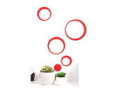 Stickers muraux 3D rouges BUBBLES