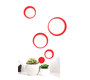 Stickers muraux 3D rouges BUBBLES