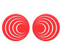 Stickers muraux 3D rouges BUBBLES