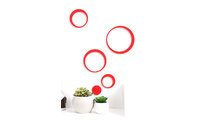 Stickers muraux 3D rouges BUBBLES