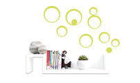 Stickers muraux 3D verts BUBBLES