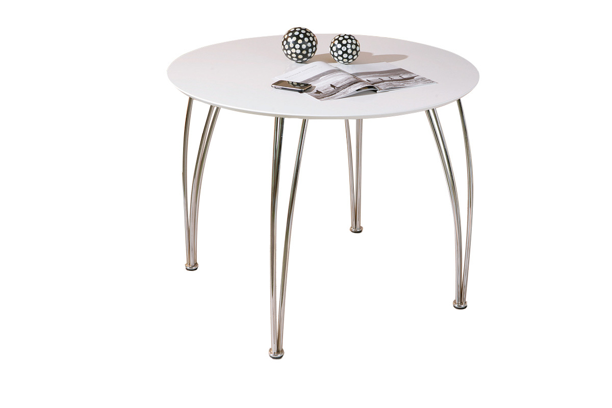Table &agrave; manger design blanche OLENA