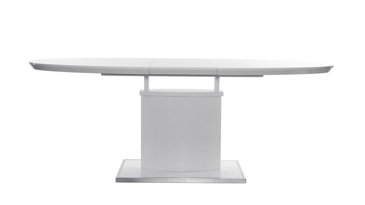 Table  manger design extensible blanche L160-200 cm CLEONES