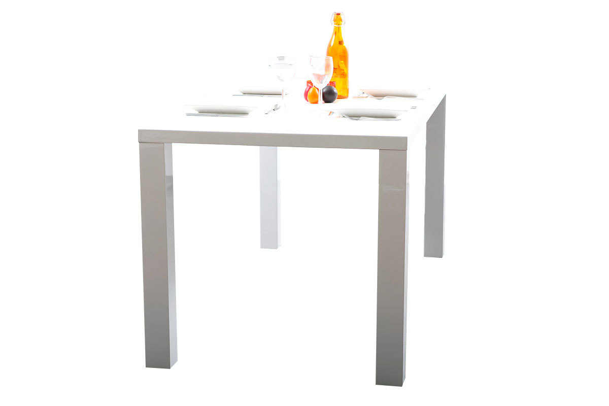 Table &agrave; manger design laqu&eacute;e blanche HELEN