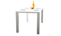 Table &agrave; manger design laqu&eacute;e blanche HELEN