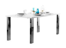Table &agrave; manger design rectangle blanc satin&eacute;  UP TO YOU