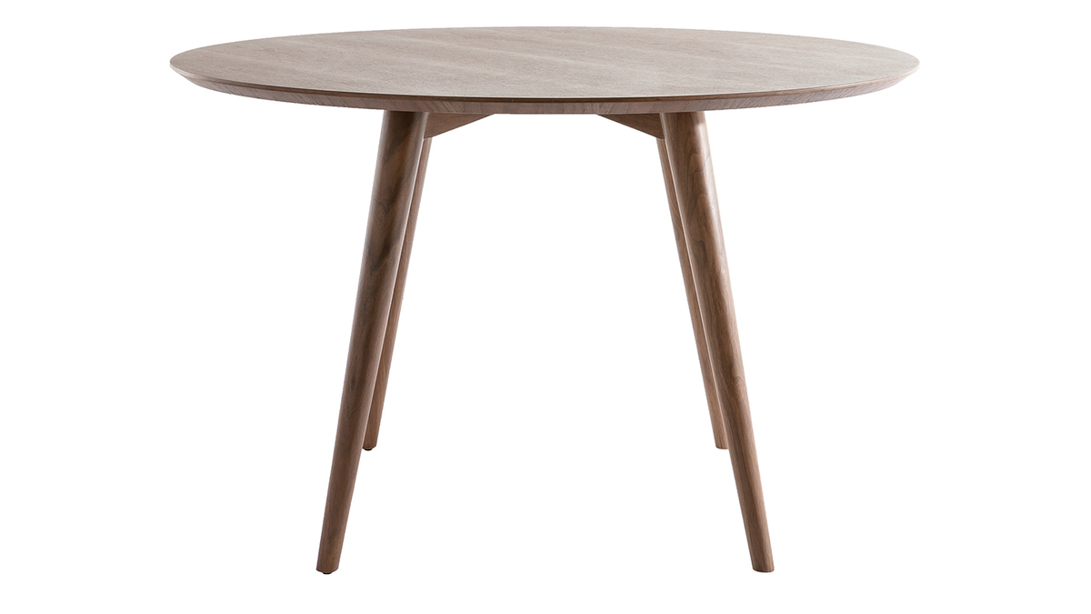 Table  manger design ronde noyer D120 cm LIVIA