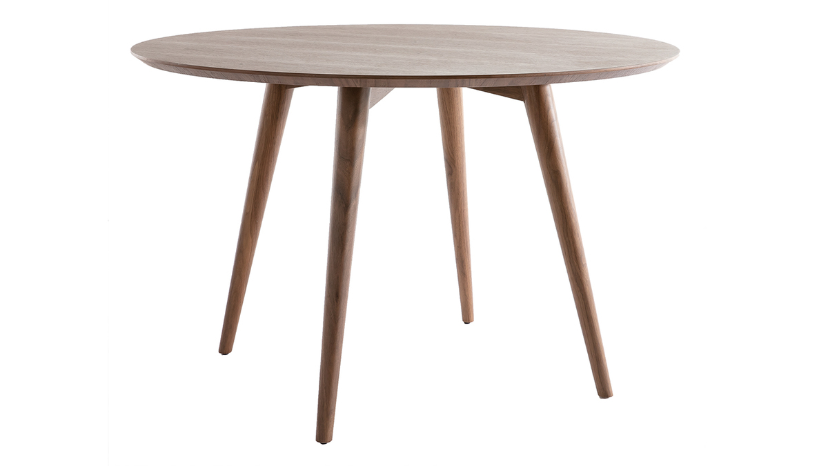 Table  manger design ronde noyer D120 cm LIVIA