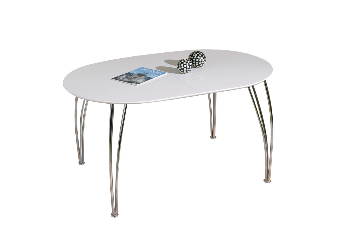 Table &agrave; manger extensible design blanche OXANE