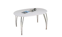 Table &agrave; manger extensible design blanche OXANE
