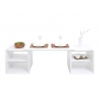 Table basse blanche 2 &eacute;tag&egrave;res Cin&eacute; dinner up to you by Dominique David