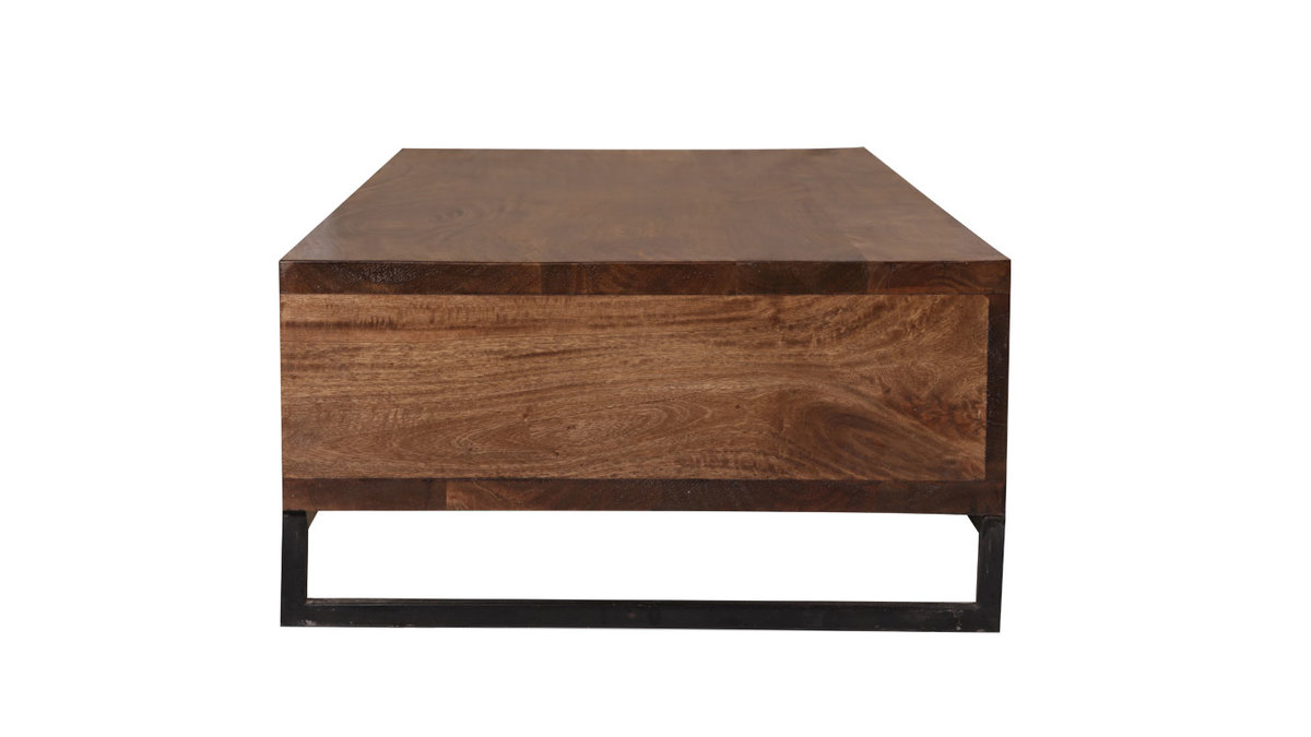 Table basse bois recycl MADRAS
