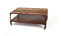 Table basse bois recycl&eacute; MADRID